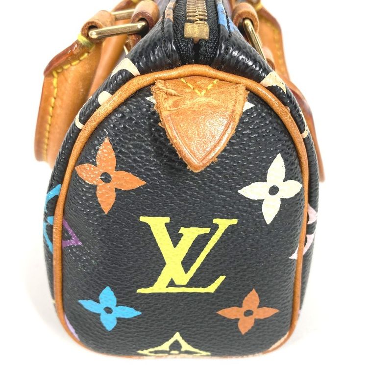Louis Vuitton Handbag Mini Speedy Monogram Multicolor Canvas Noir Black