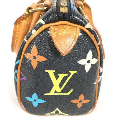 Louis Vuitton Handbag Mini Speedy Monogram Multicolor Canvas Noir Black