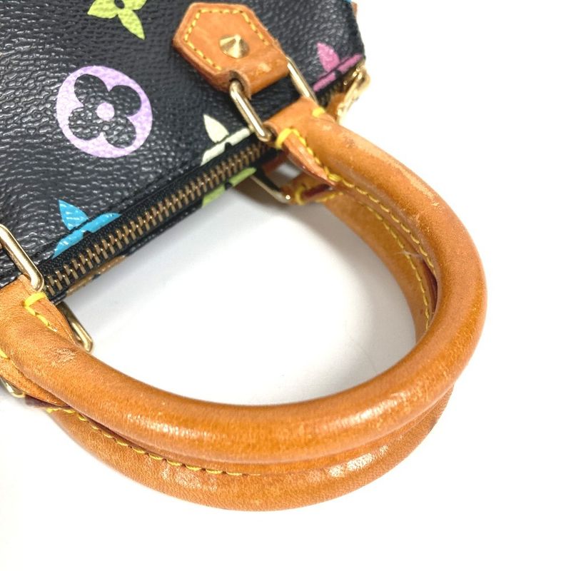 Louis Vuitton Handbag Mini Speedy Monogram Multicolor Canvas Noir Black