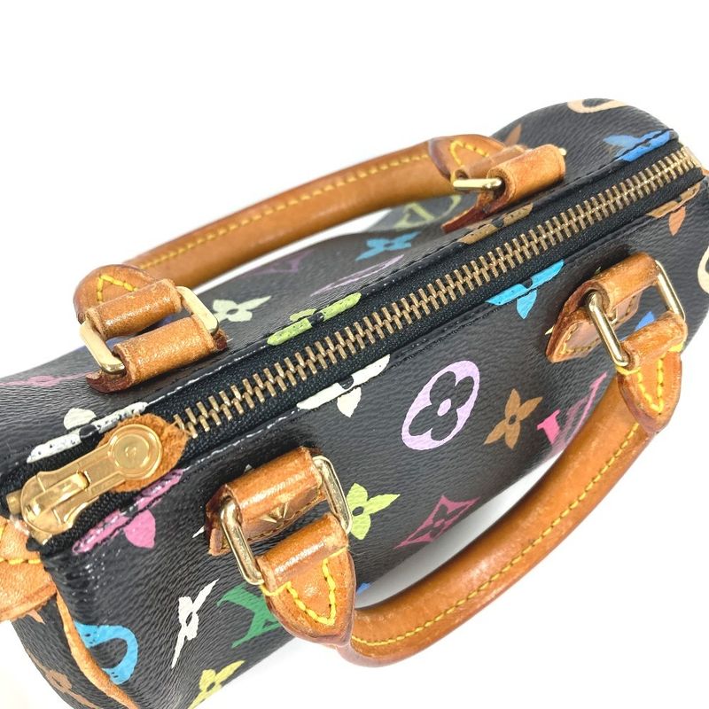 Louis Vuitton Handbag Mini Speedy Monogram Multicolor Canvas Noir Black