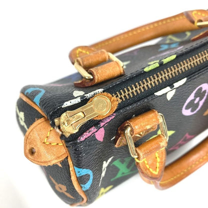 Louis Vuitton Handbag Mini Speedy Monogram Multicolor Canvas Noir Black