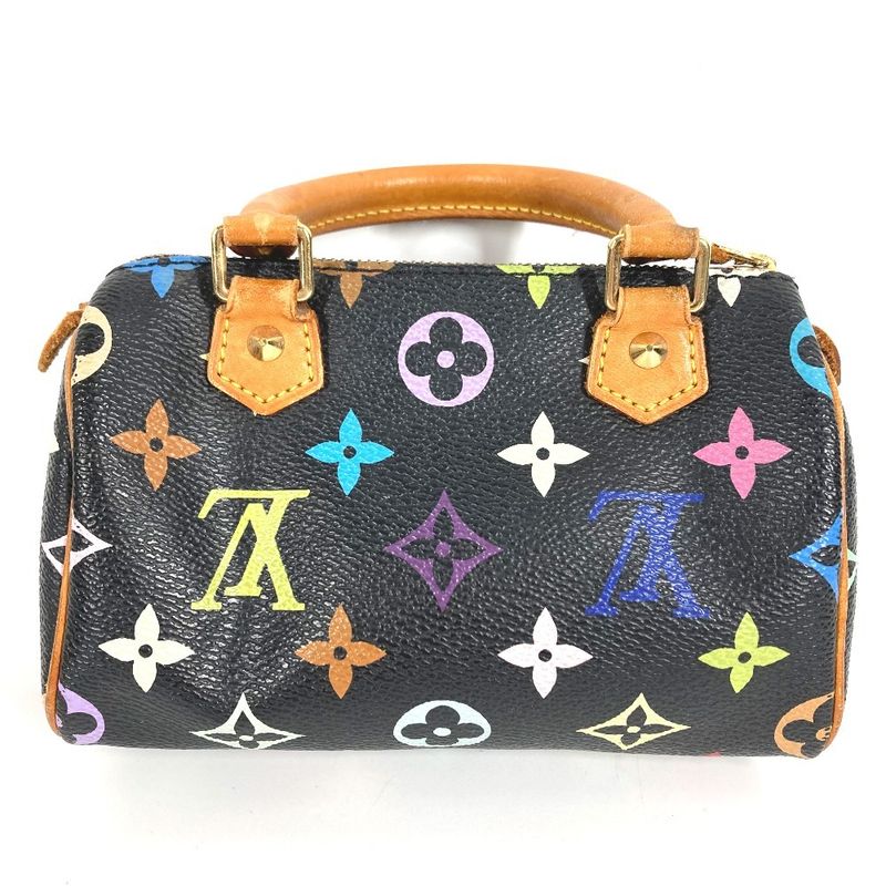 Louis Vuitton Handbag Mini Speedy Monogram Multicolor Canvas Noir Black
