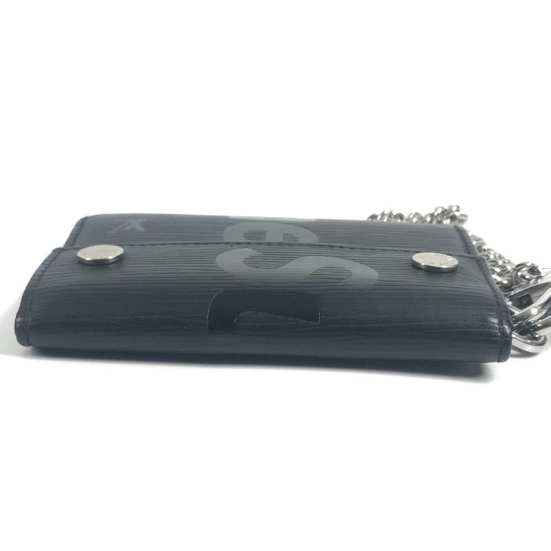 Louis Vuitton Trifold Wallet Chain Wallet Chcp Wallet Epi Leather Noir