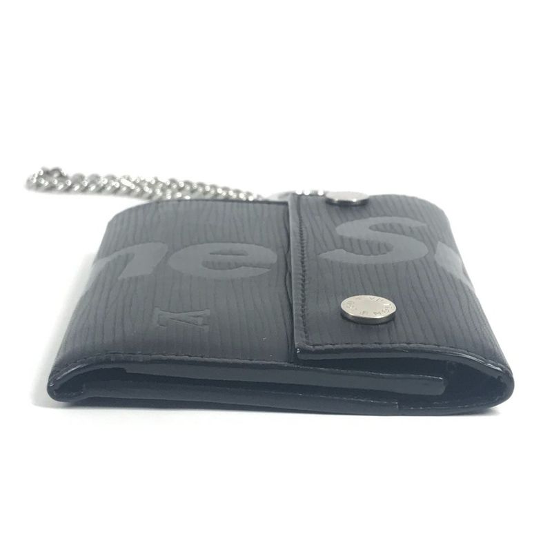 Louis Vuitton Trifold Wallet Chain Wallet Chcp Wallet Epi Leather Noir