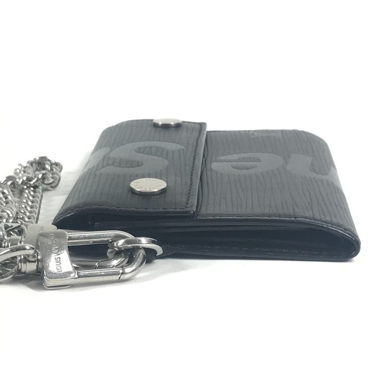 Louis Vuitton Trifold Wallet Chain Wallet Chcp Wallet Epi Leather Noir