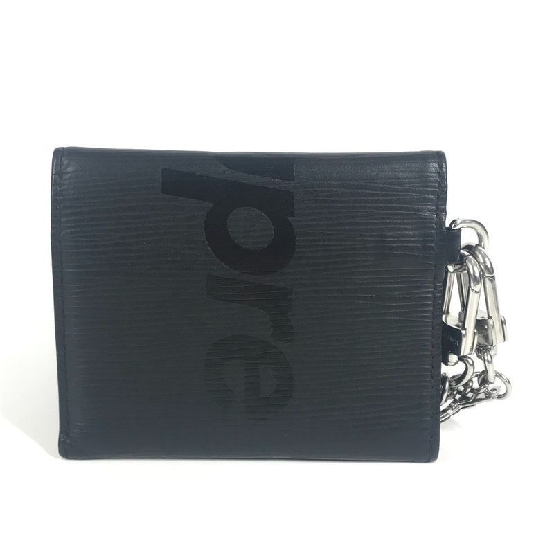 Louis Vuitton Trifold Wallet Chain Wallet Chcp Wallet Epi Leather Noir