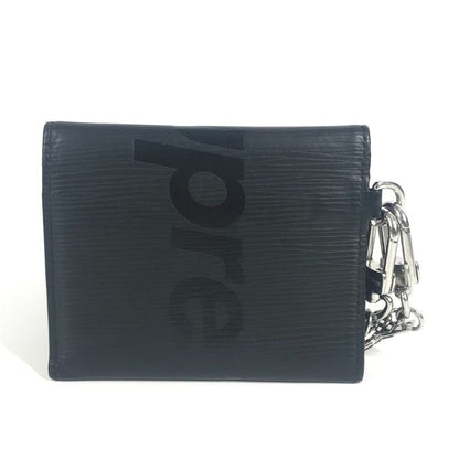 Louis Vuitton Trifold Wallet Chain Wallet Chcp Wallet Epi Leather Noir