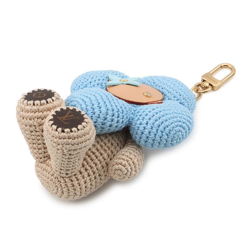 Louis Vuitton Bag Charm My Vivienne Crochet Blue-beige