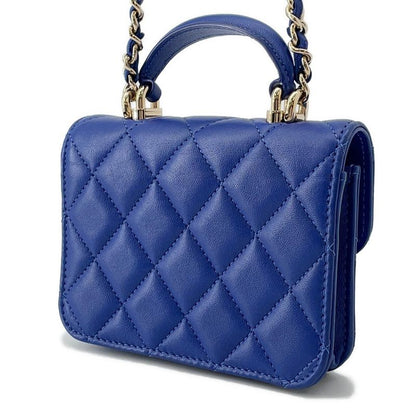 Chanel Chain Wallet Quilted CC Logo Flap Top Handle Mini Coin Purse