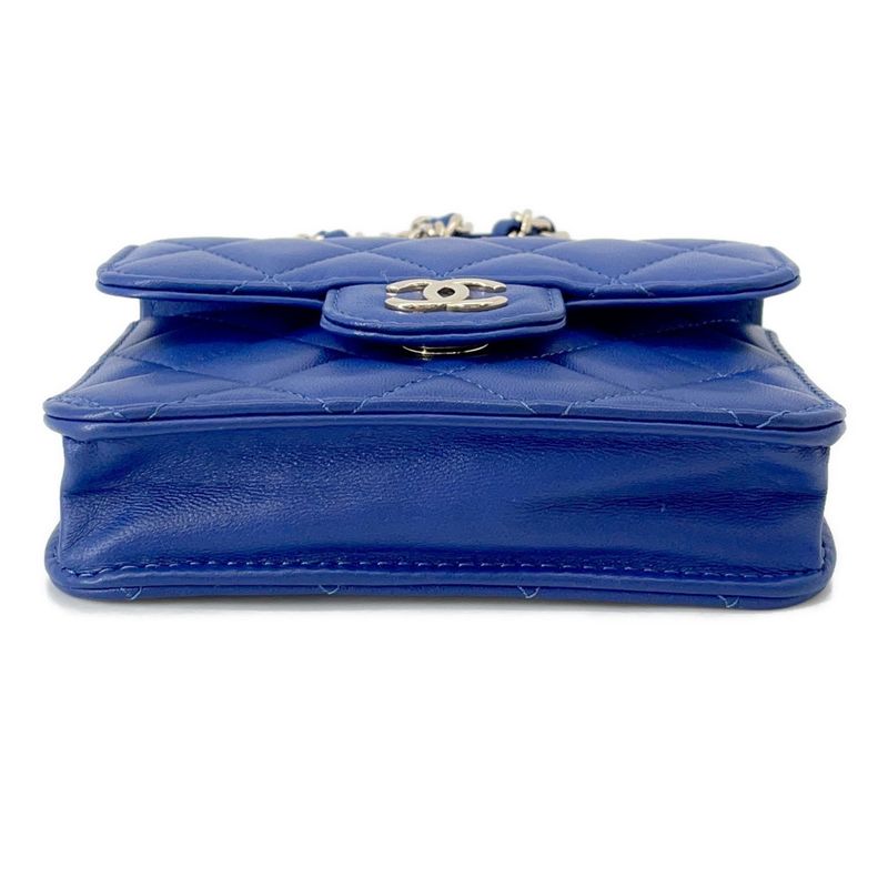 Chanel Chain Wallet Quilted CC Logo Flap Top Handle Mini Coin Purse