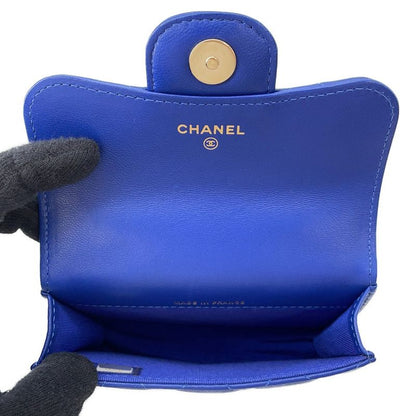 Chanel Chain Wallet Quilted CC Logo Flap Top Handle Mini Coin Purse