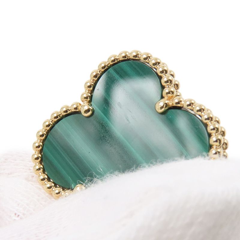 Van Cleef & Arpels Earrings Magic Alhambra 3 Motif Malachite Diamond Def