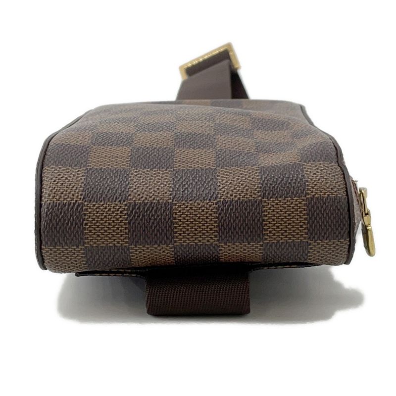 Louis Vuitton Belt Bag Damier Ebene Brown Red