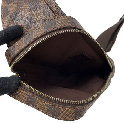 Louis Vuitton Belt Bag Damier Ebene Brown Red