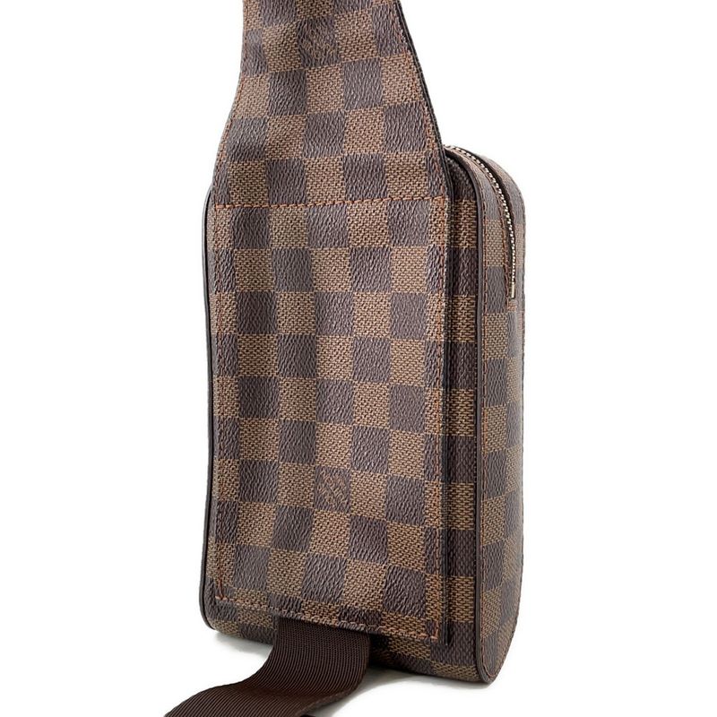 Louis Vuitton Belt Bag Damier Ebene Brown Red