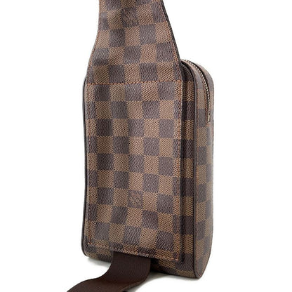 Louis Vuitton Belt Bag Damier Ebene Brown Red