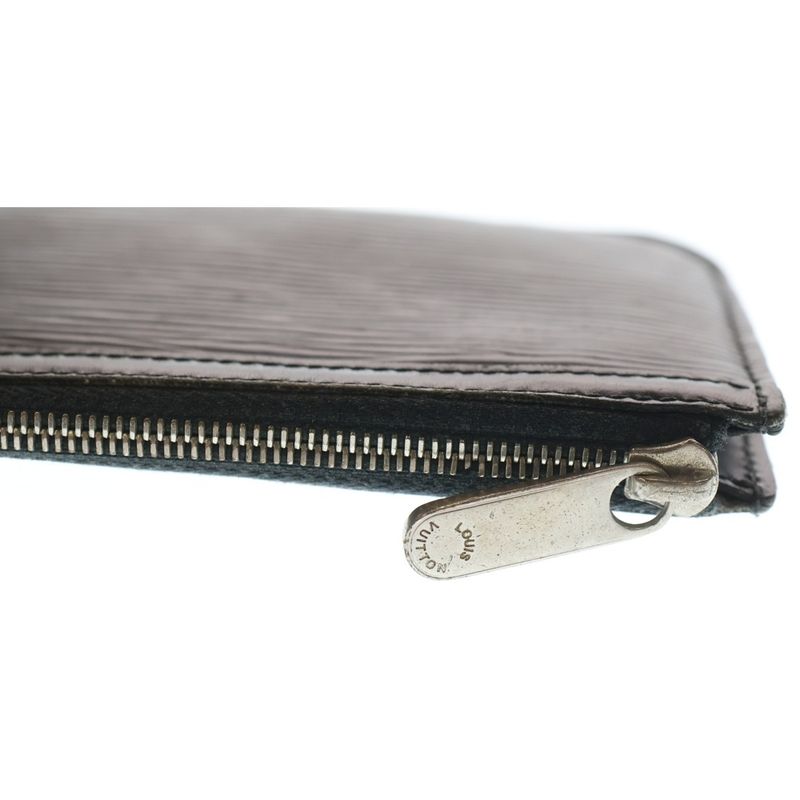 Louis Vuitton Pochette Cles Epi Coin Case Wallet Black