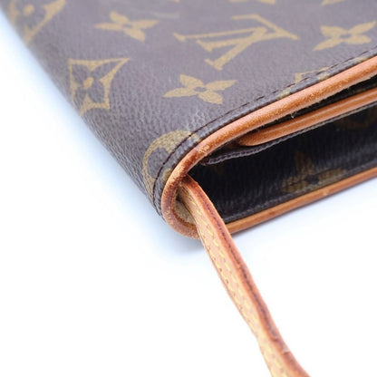 Louis Vuitton Monogram Pochette Twin GM Shoulder Bag Mini Brown