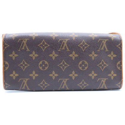 Louis Vuitton Monogram Pochette Twin GM Shoulder Bag Mini Brown