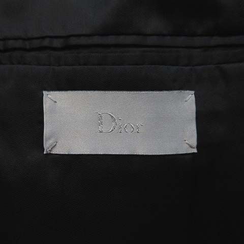 Dior Homme Atelier Logo Tape Jacket Narrow Lapel Wool Mohair Black 48