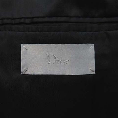 Dior Homme Atelier Logo Tape Jacket Narrow Lapel Wool Mohair Black 48