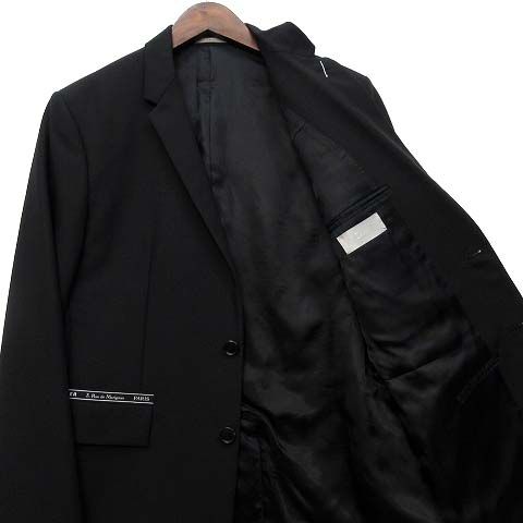 Dior Homme Atelier Logo Tape Jacket Narrow Lapel Wool Mohair Black 48