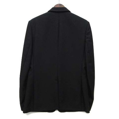 Dior Homme Atelier Logo Tape Jacket Narrow Lapel Wool Mohair Black 48