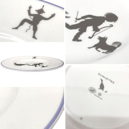 Hermes Silhouettes Silhouette Dessert Plate Boy Dog Duck