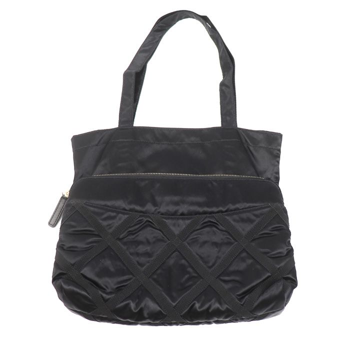 Chanel Quilted Grosgrain 2-Way Tote Black