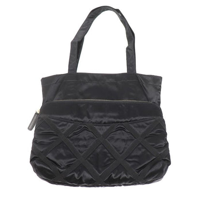 Chanel Quilted Grosgrain 2-Way Tote Black