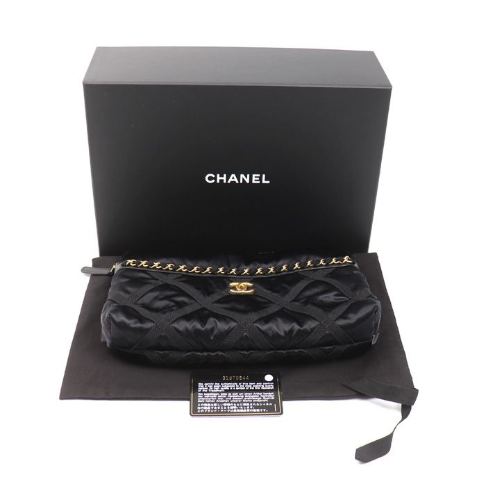 Chanel Quilted Grosgrain 2-Way Tote Black