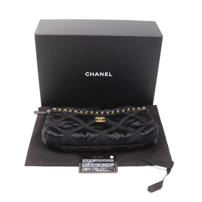 Chanel Quilted Grosgrain 2-Way Tote Black