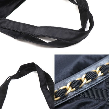 Chanel Quilted Grosgrain 2-Way Tote Black