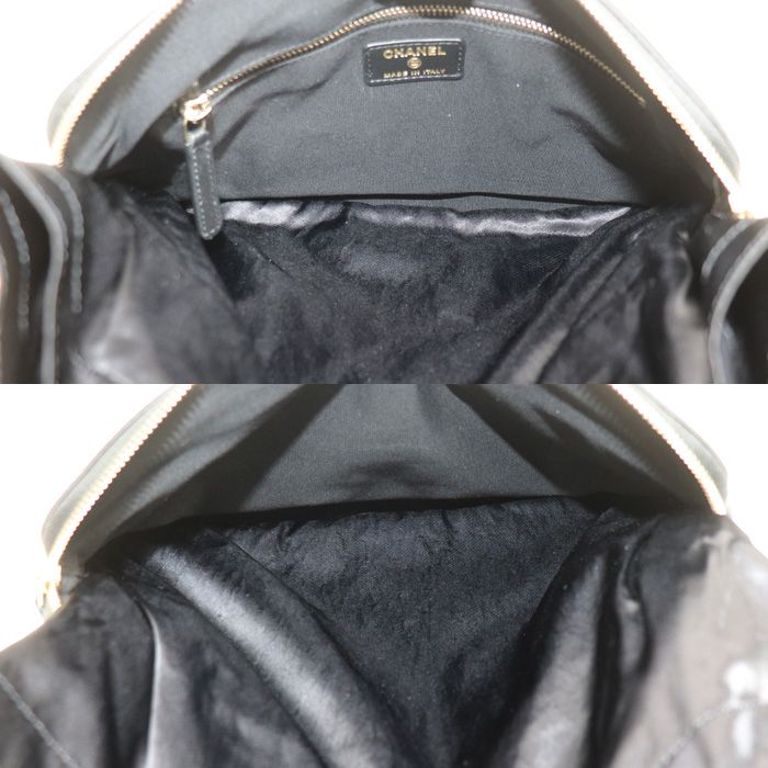 Chanel Quilted Grosgrain 2-Way Tote Black