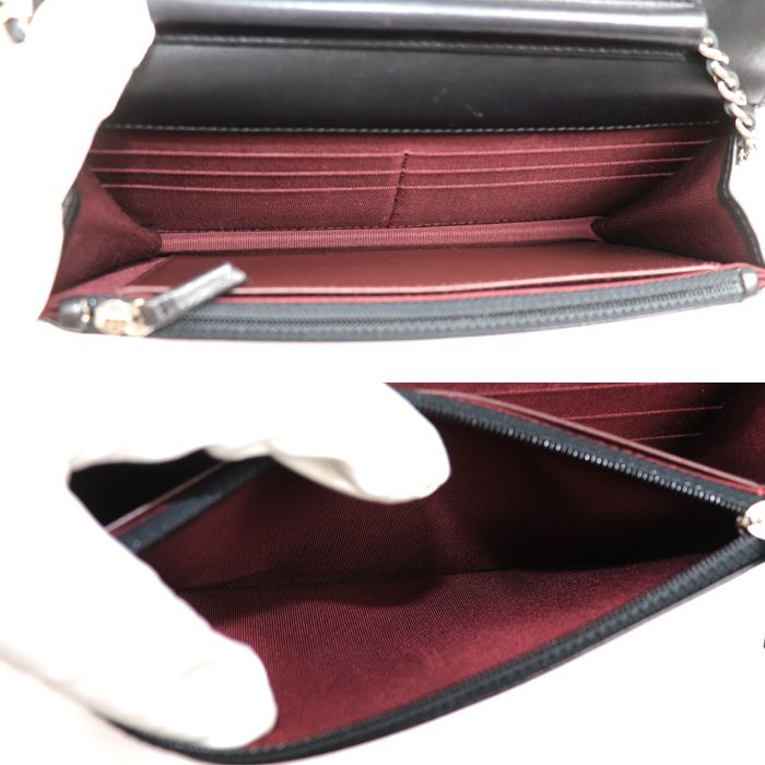 Chanel Chain Wallet Lambskin Shoulder Bag Black