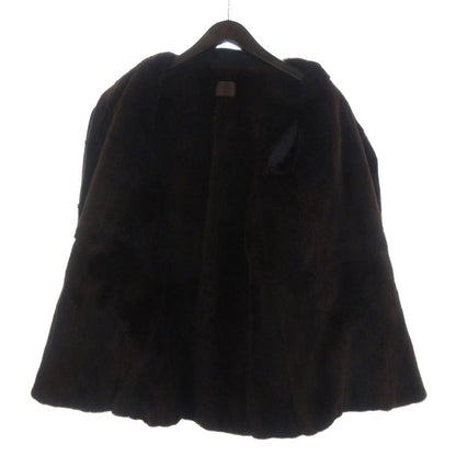 Loewe Coat Lining Weasel Stand Collar 42 Brown Navy