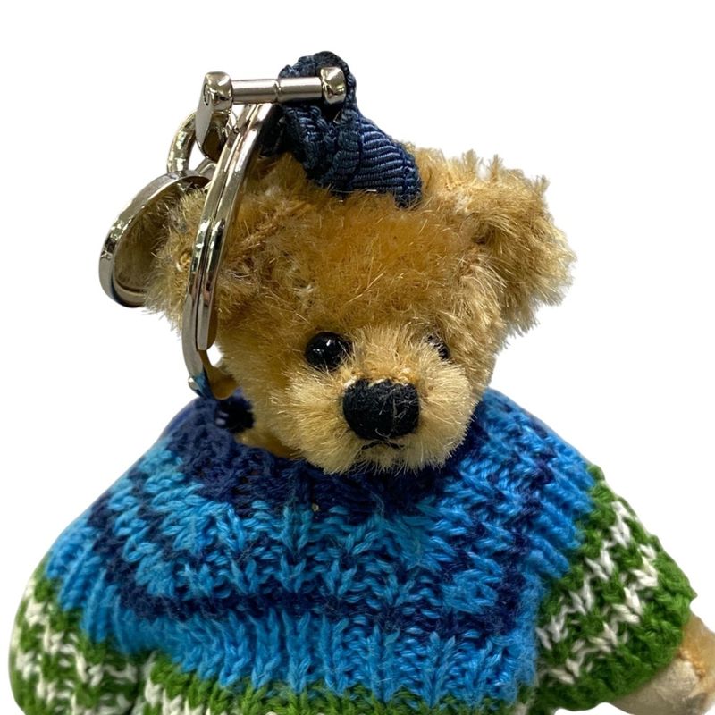 Prada Knit Bear Key Holder Key Sling Bag Charm Blue