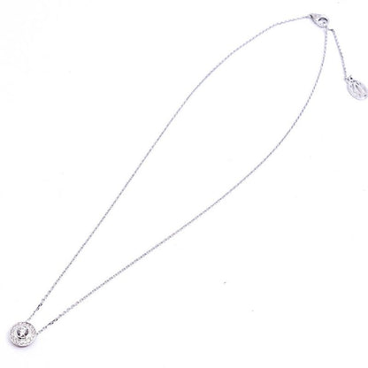 Cartier 18K White Gold Damier Diamond Necklace