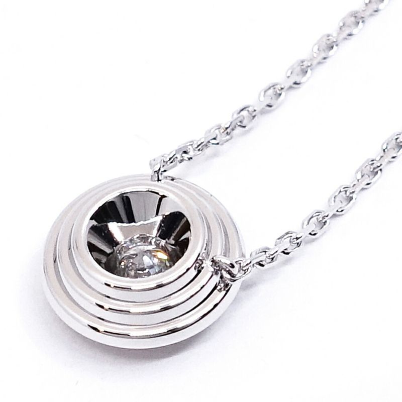 Cartier 18K White Gold Damier Diamond Necklace