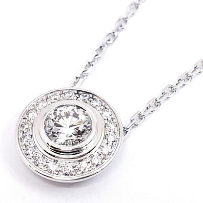 Cartier 18K White Gold Damier Diamond Necklace