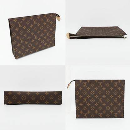 Louis Vuitton Trio Posh Toilette LV Monogram Pouch Brown Gold