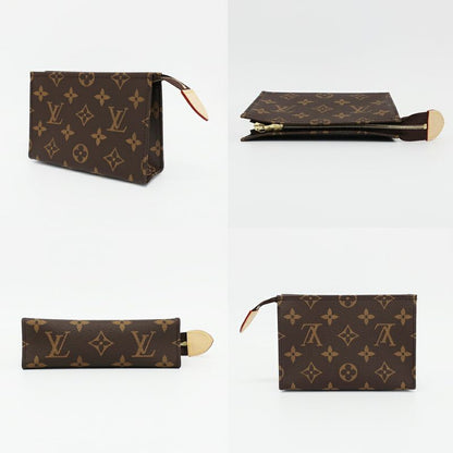 Louis Vuitton Trio Posh Toilette LV Monogram Pouch Brown Gold