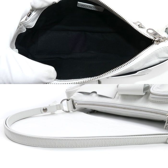Balenciaga Super Business Shoulder Bag White