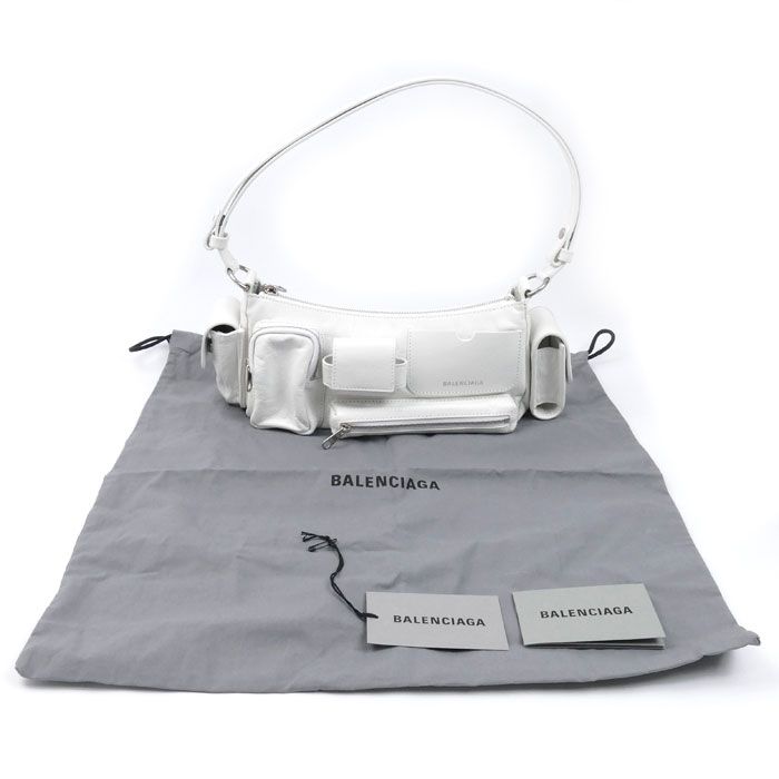 Balenciaga Super Business Shoulder Bag White