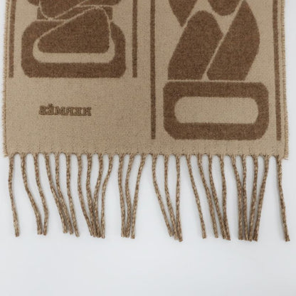 Hermes Scarf Click Se Nue Cashmere Marron Glace Cles Fringe Shawl