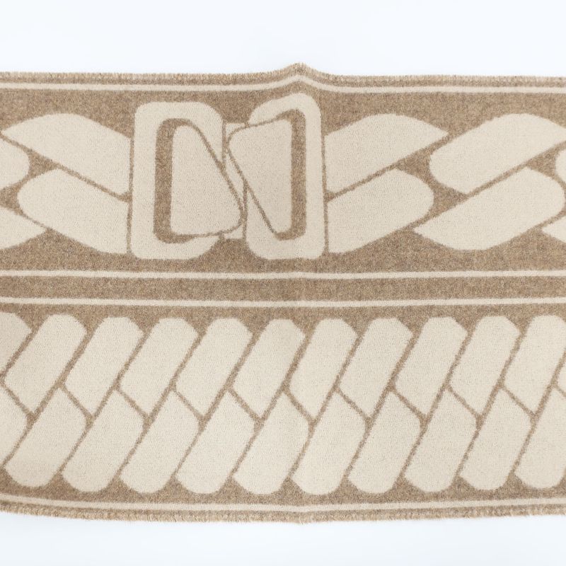 Hermes Scarf Click Se Nue Cashmere Marron Glace Cles Fringe Shawl