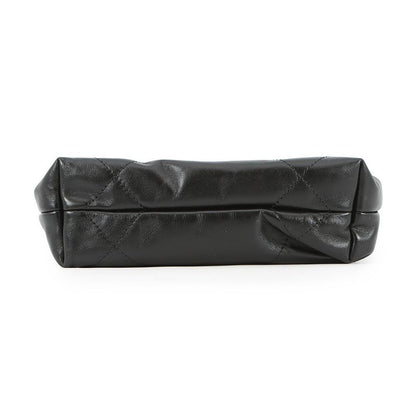 Chanel Handbag 22 Mini CC Logo Shiny Cuffs Leather 2-Way