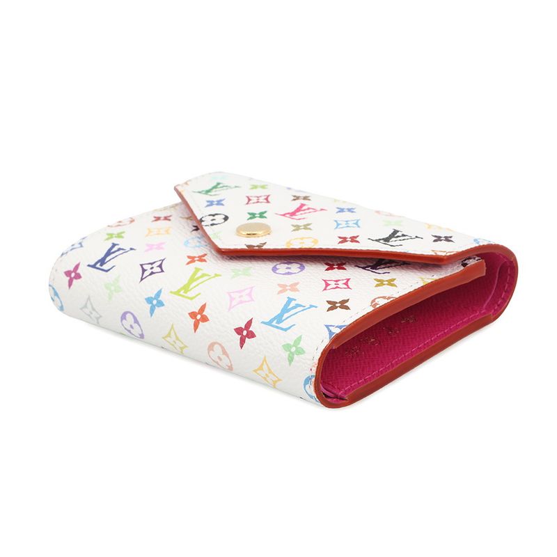 Louis Vuitton Trifold Wallet Monogram LV TM Multicolor - White