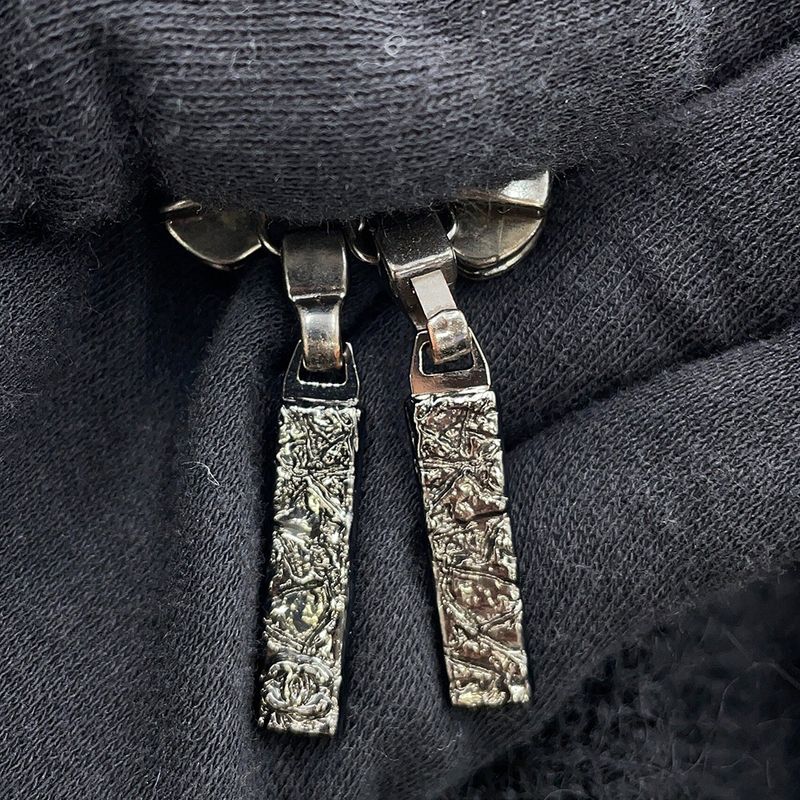 Chanel Coat Knit Alpaca 36 Black