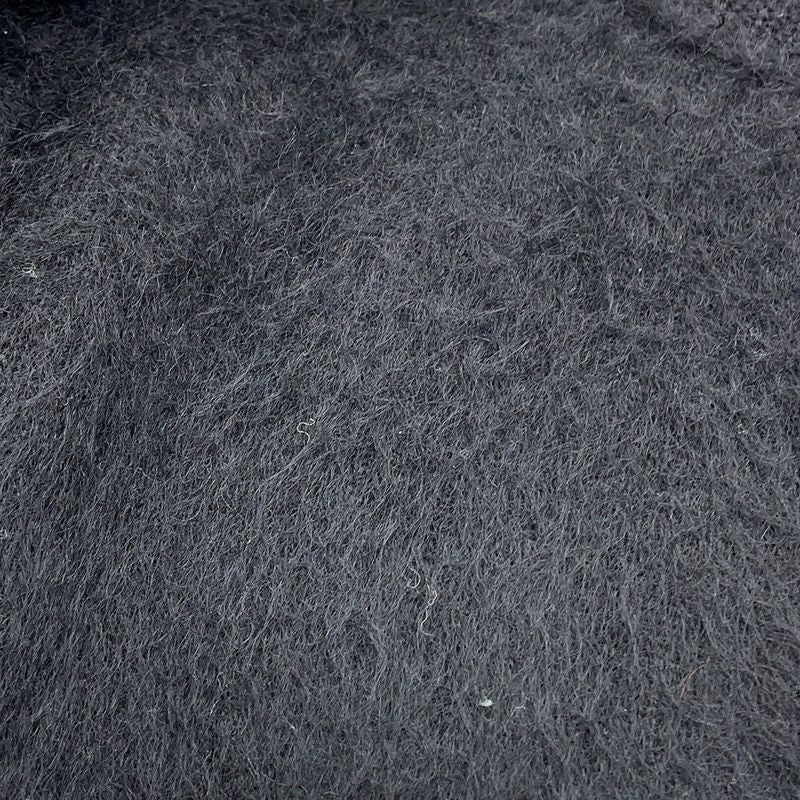 Chanel Coat Knit Alpaca 36 Black